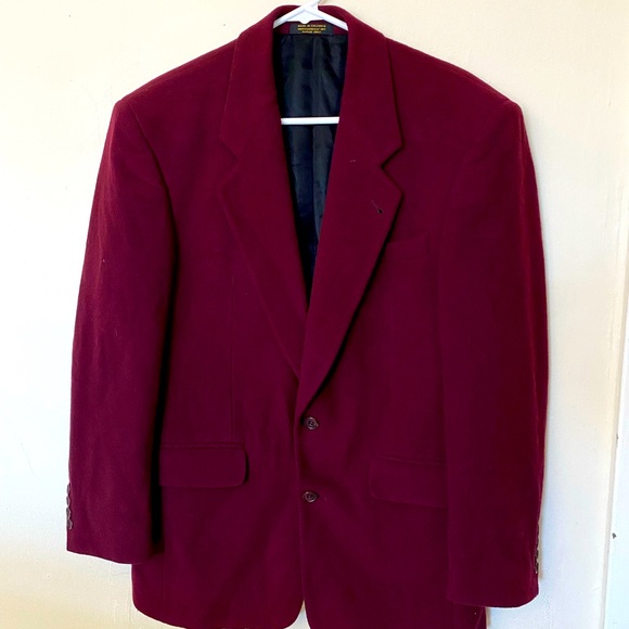 Other - Like New Mens Cashmere Blend Dark Red Maroon Sport Coat